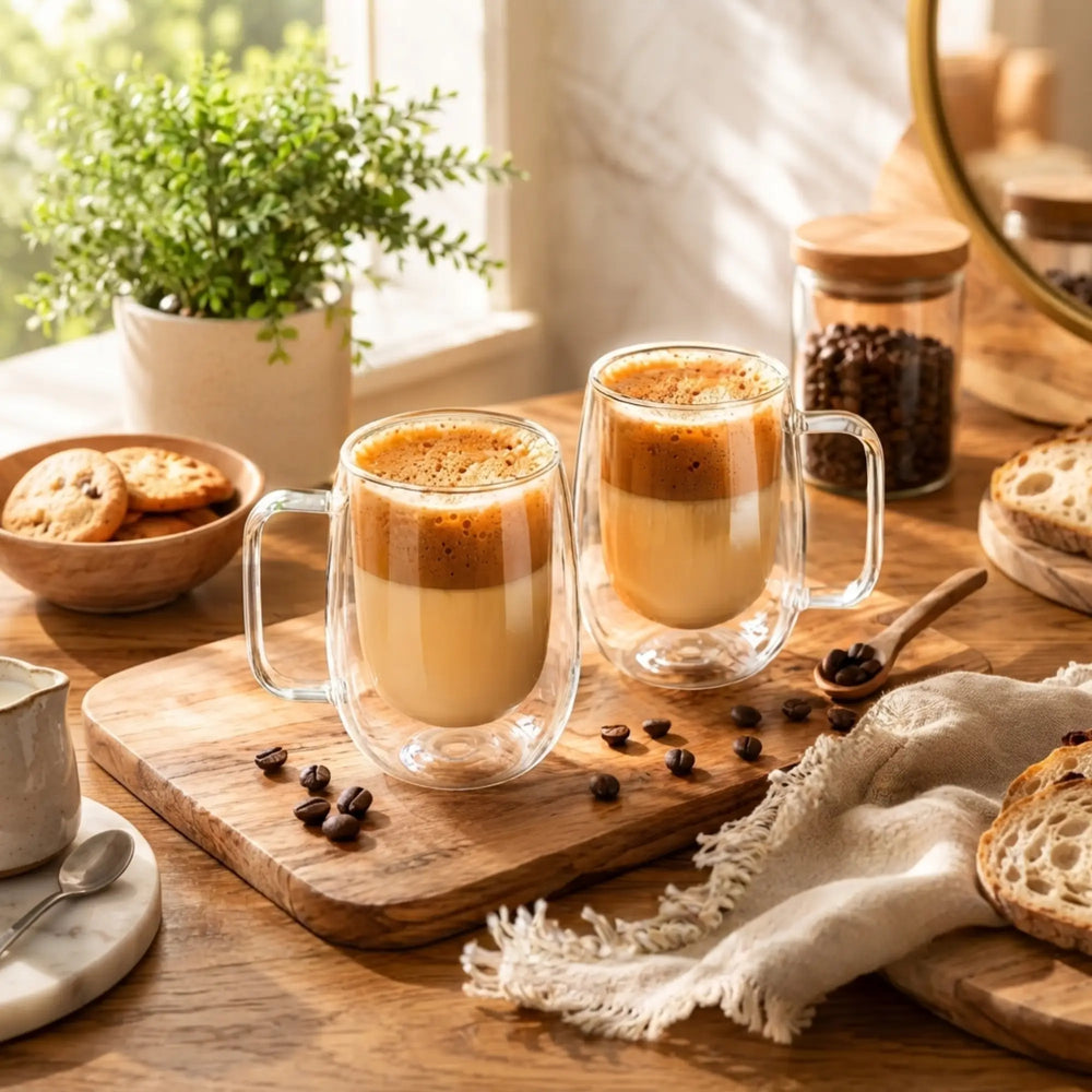 Set of 2 trendy coffee cups