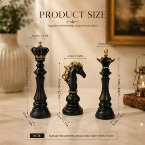 Set of 3 Royal Decorative Chess Set
