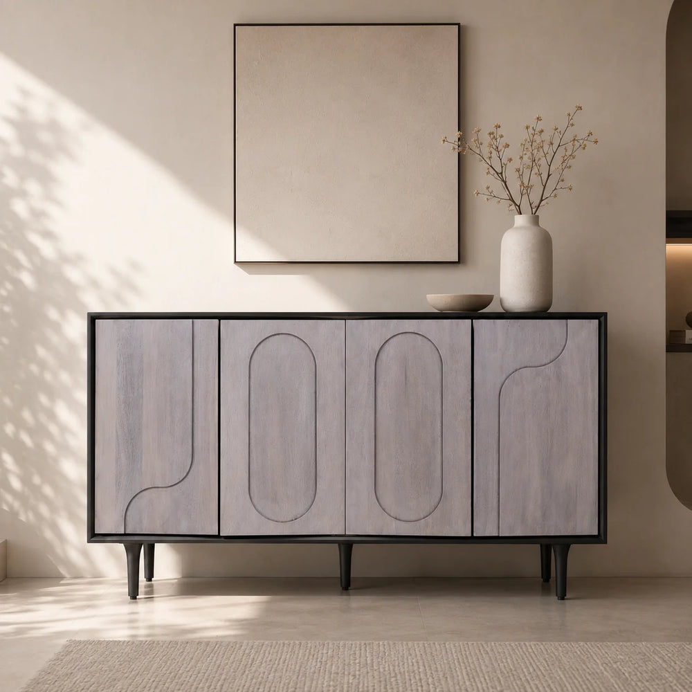 Roy Sideboard - Grey & Black