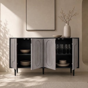 Roy Sideboard - Grey & Black